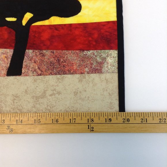 Handmade Quilted Wall Hanging African Serengeti Giraffe & Tree Wall Art - Picture 11 of 14
